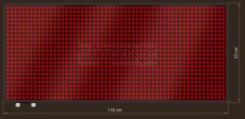 LED Grafische display XTG20-307-ZX   56x24=1344px  118cm x 53cm