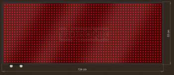 LED Grafische display XTG20-308-ZX   64x24=1536px  134cm x 53cm