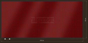 LED Grafische display XTG20-409-ZX   72x32=2304px  150cm x 69cm