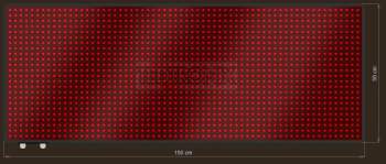 LED Grafische display XTG23-308-ZX   64x24=1536px  150cm x 59cm