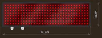 LED Text Display XTT20-104-ZX   32x8=256px  69cm x 20cm