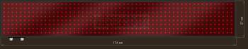 LED Text Display XTT30-107-ZX   56x8=448px  174cm x 27cm